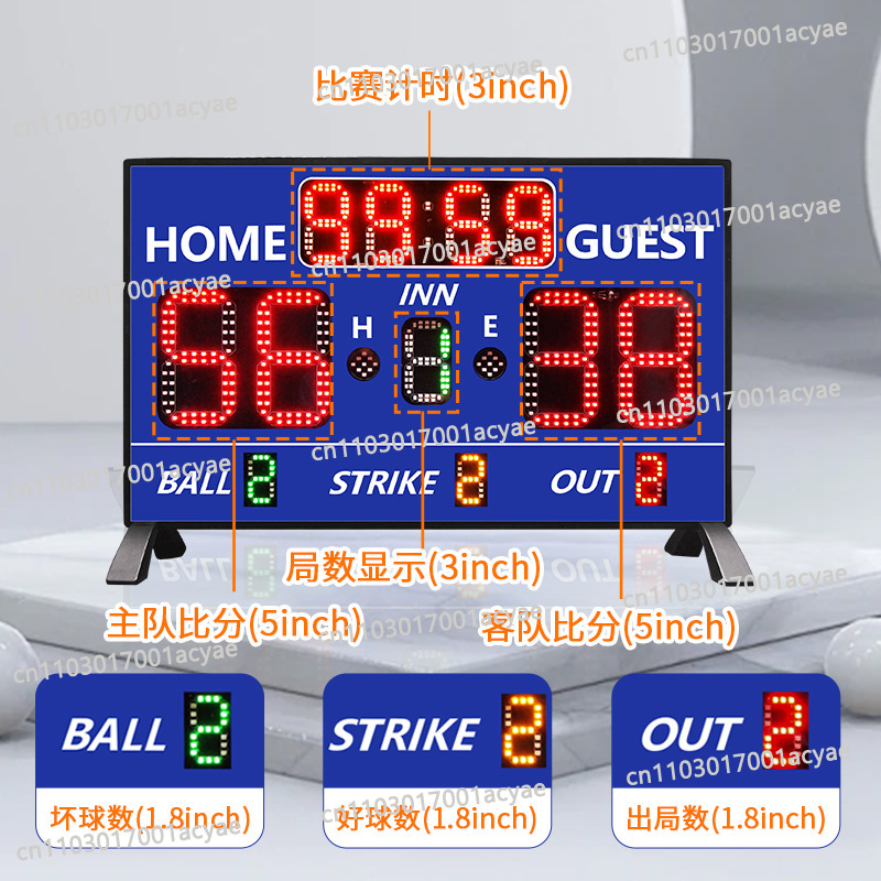 Table Tennis Score - ป้ายบอกคะแนนกีฬา พร้อมฟังก์ชั่นจับเวลาและนับคะแนน เหมาะสำหรับวอลเลย์บอล เทเบิลเทนนิส บาสเกตบอล ป้ายบอกคะแนนเบสบอล