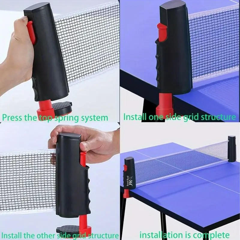 Table Tennis Hong Kong - อุปกรณ์เสริมสำหรับกีฬาปิงปอง ตาข่ายปิงปองแบบพับเก็บได้ ใช้ได้ทุกที่ รุ่นฮิตปี 2025 พร้อมเสาสำรอง