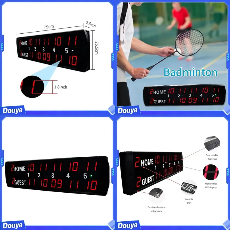 ป้ายคะแนนอิเล็กทรอนิกส์ LED ยี - Table Tennis Score บทวิจารณ์และราคา