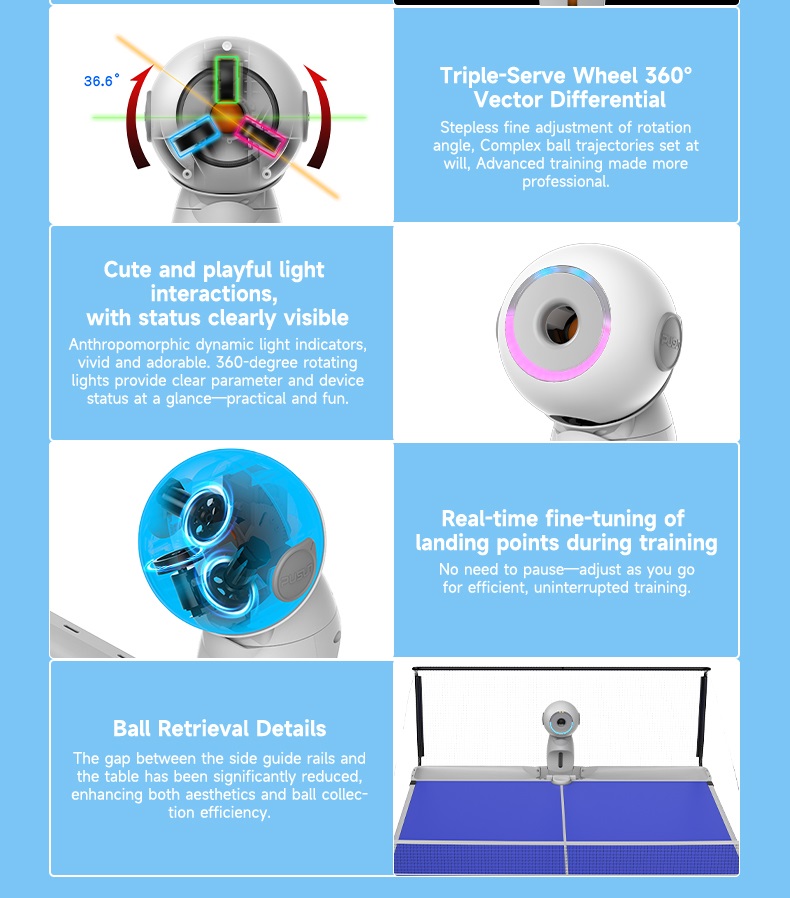 หุ่นยนต์ปิงปองอัจฉริยะไฟฟ้ารุ่ - Table Tennis Trainer บทวิจารณ์และราคา