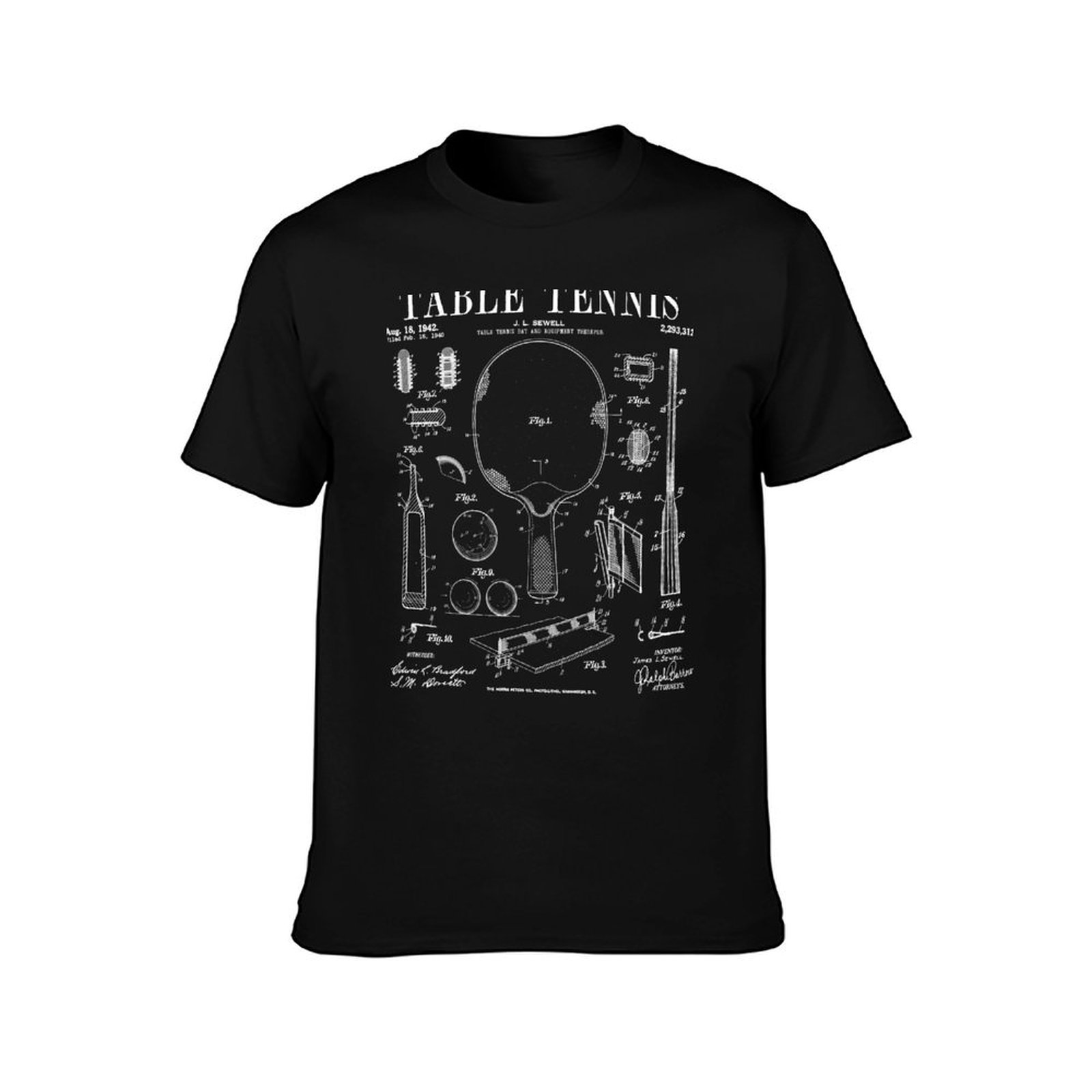 เสื้อยืดพิมพ์ลายสิทธิบัตรเก่าข - Table Tennis Drawing บทวิจารณ์และราคา